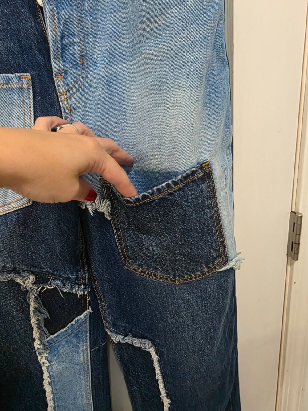 Revice Patchwork Jeans Women’s Size 28 Made in USA Straight Leg High Rise - Picture 8 of 14